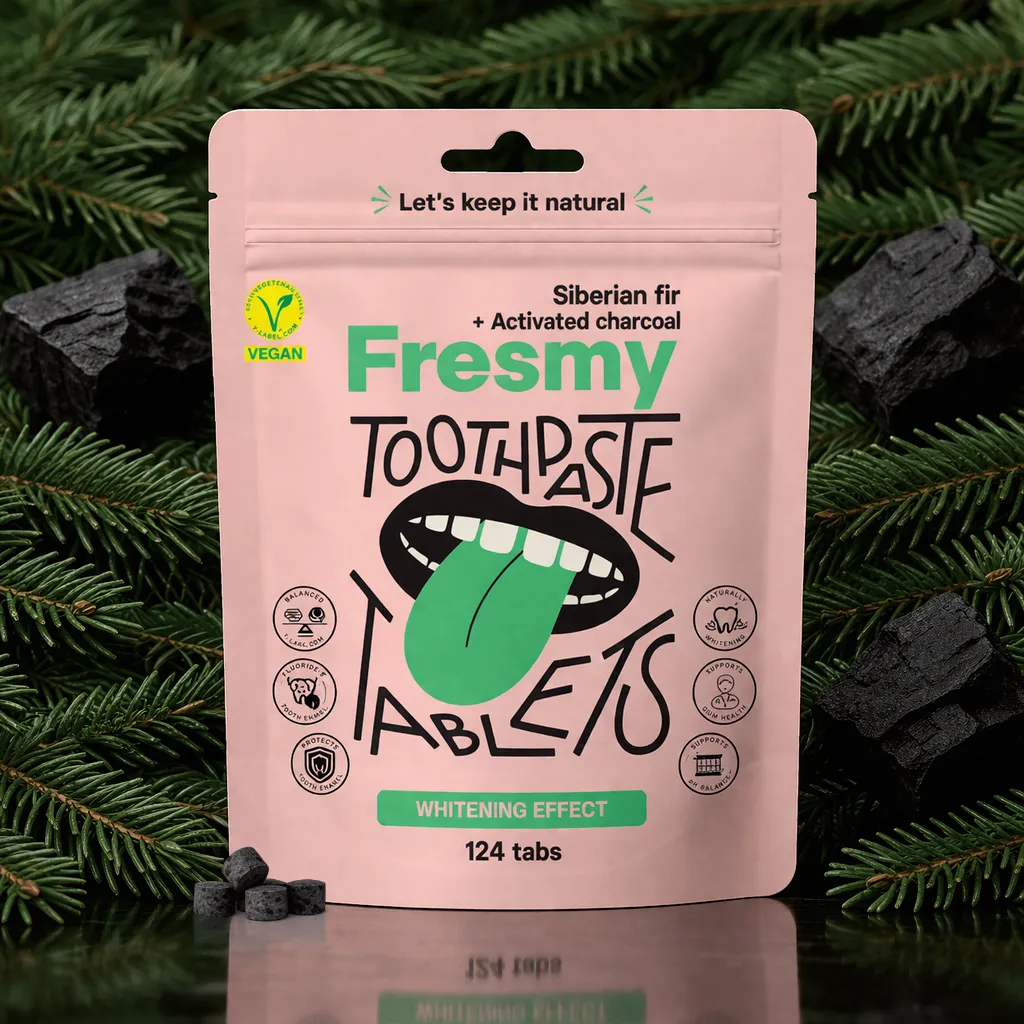 Siberian Fir & Activated Charcoal таблетки за зъби 124 бр.