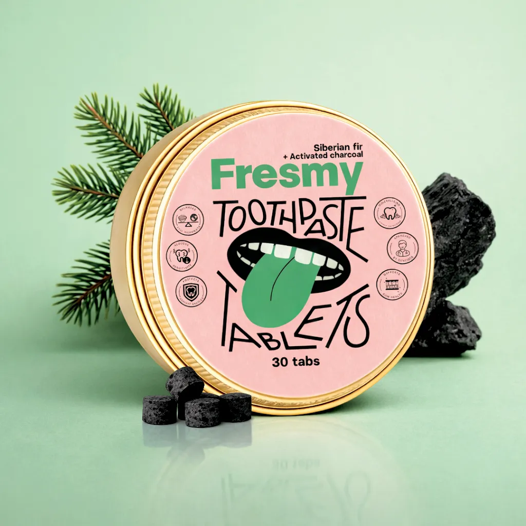 Siberian Fir & Activated Charcoal таблетки за зъби 30 бр.